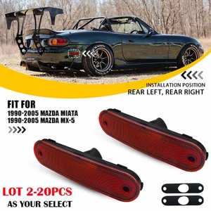 2-20X Rear Side Marker Lights For 1990-2005 Mazda Miata MX-5 Red Lens LH & RH ED - Picture 1 of 25