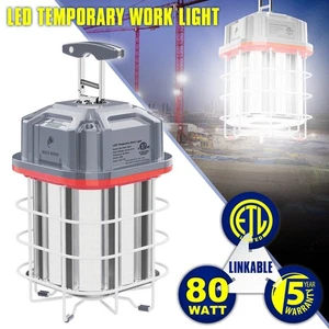 Portable 80W LED Work Light Linkable Constructions Tamporary Hanging Lamp 5000K - Picture 1 of 12