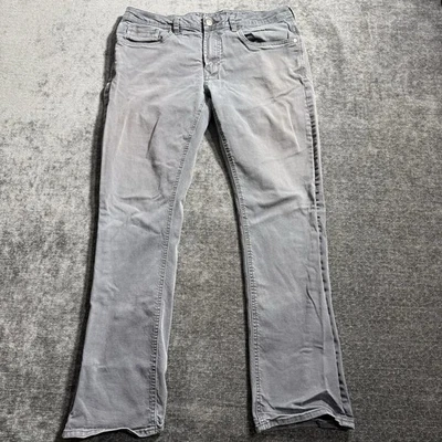 Pantalones de mezclilla Buffalo David Bitton ajustados rectos elásticos seis-x gris ceniza talla 33x32 Foto 1 de 4