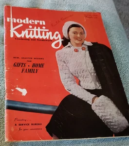 Modern Stricken Häkeln Anleitung Musterbuch 1947 Pullover Film TV Requisite - Bild 1 von 14