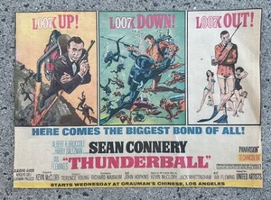 Magazine Movie Ad 1960s “Thunderball” James Bond Playing At Graumans Theater - Picture 1 of 6