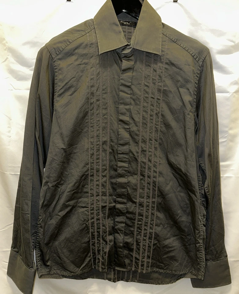 Camisa para hombre Kenneth Cole New York mediana abotonada usada ligeramente usada Foto 1 de 4