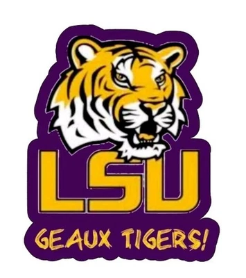 Imán de coche LSU Tigers NCAA fútbol troquelado laminado Foto 1 de 4