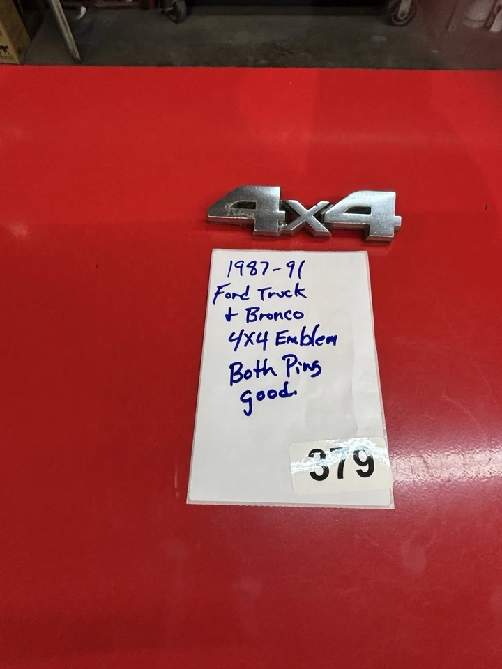4X4 emblema 1987 1988 1989 1990 1991 Ford F150 F250 F350 Bronco 87 88 89 90 #379 Foto 1 de 1