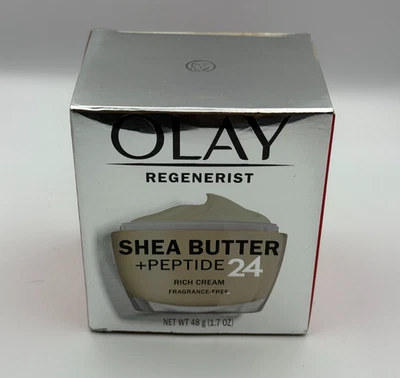 Olay Regenerist Shea Butter + Peptide 24 Rich Cream Fragrance Free (1.7oz) NEW - Image 1 of 4