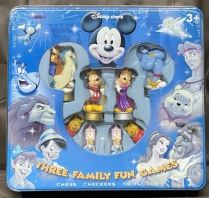 Disney Store Exclusive: 3 Family Fun Games Chess, Checkers, Tic-Tac-Toe - Picture 1 of 7