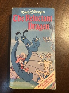VHS Walt Disney The Reluctant Dragon 1987 Color Cartoon Bonus - Picture 1 of 4