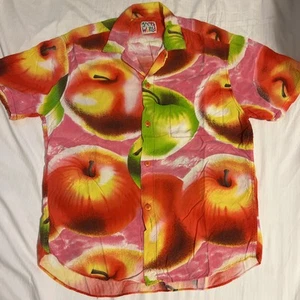 Vintage Jams World Men’s S/M Hawaiian Shirt Apples Colorful Hawaii - Picture 1 of 7