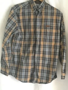 CARHARTT Men's Button Up Shirt Size Small Plaid Long Sleeve N585 - Picture 1 of 6