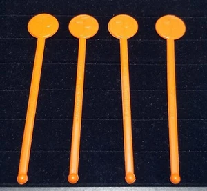 Vintage Lot of 4 Orange Drink Stir Swizzle Sticks Acapulco Princess Country Club - Picture 1 of 8