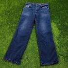 Wrangler Jeans Adult 34x32 Straight leg Blue Distressed Denim