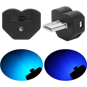 2x USB Ambiente Beleuchtung Mittelkonsole Laptop Auto Innen leuchten usb C RGB - Bild 1 von 8