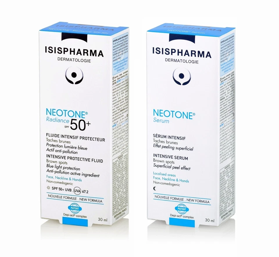NEOTONE Lightening Day Cream SPF50 and Night Depigmenting Serum ISIS PHARMA - Image 1 of 1