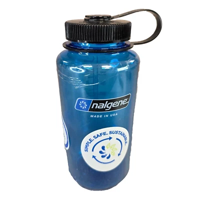 Botella de agua boca ancha Nalgene 32 oz azul nueva sellada BPA Foto 1 de 4