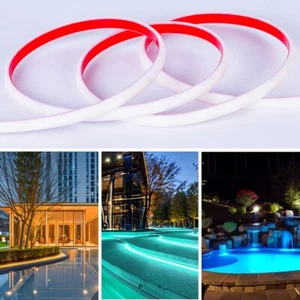 32.8ft 24V Waterproof COB LED Strip Lights 560LEDS/M Silicone Outdoor Room Decor - Picture 1 of 19