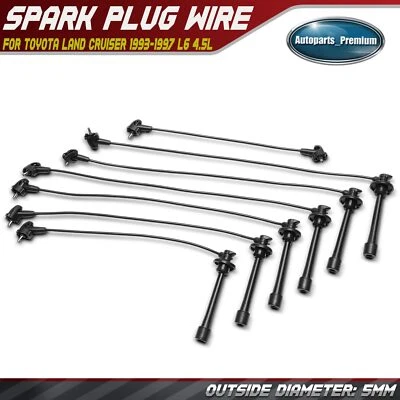 Juego de 7 cables de bujías para Toyota Land Cruiser 1993 1994 1995 1996 1997 L6 4,5 L Foto 1 de 4
