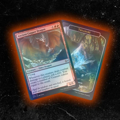 FOIL - Ancient Copper Dragon - Custom Magic: The Gathering Card - High-Quality - Image 1 of 4