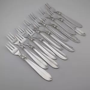 Tenedores de cóctel de plata esterlina fucsia Frigast Princess - 5 3/4" - juego de 12 - Imagen 1 de 4