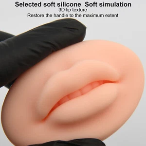 3pcs Tattoo Practice Lips 3D Silicone Fake Skin For Lip Makeup Training - Picture 1 of 23