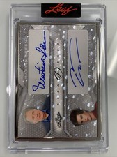 Andrew Garfield Martin Sheen 2023 Leaf Pop Century Decadence Auto #/2 Spider-Man