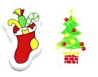 10x Christmas Xmas Pencil Erasers Stocking & Tree Designs Great Stocking Fillers
