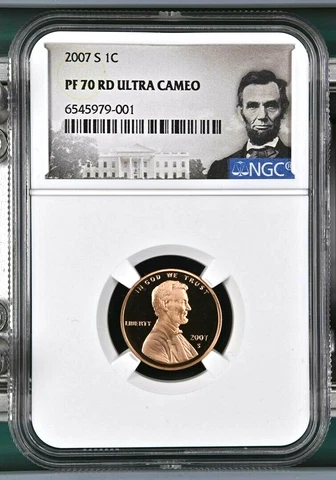 2007 S Proof Lincoln Penny Proof 1C NGC PF70 RD Ultra Cameo Cover