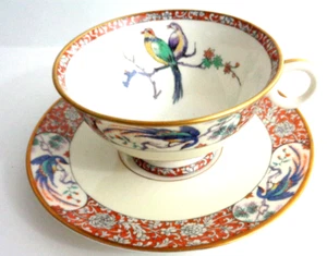 Set tazze e piattini THEODORE HAVILAND NY Bird of India USA 5 SET disponibili - Foto 1 di 7