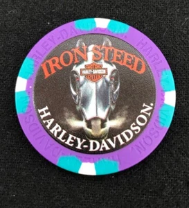 Vacaville, California Iron Steed Harley Davidson Poker Chip / Lila - Bild 1 von 2