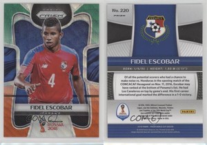 2018 Panini Prizm World Cup Green and Orange Wave Prizm Fidel Escobar #220
