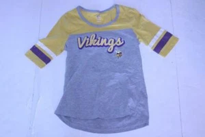 Youth Girls Minnesota Vikings L (14) 3/4 Sleeve T-Shirt Tee - Picture 1 of 2