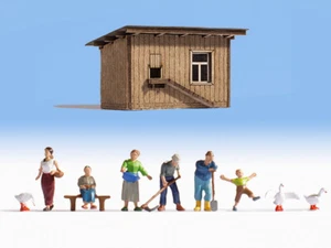 NOCH N Scale On the Farm (building & figures) - Picture 1 of 1