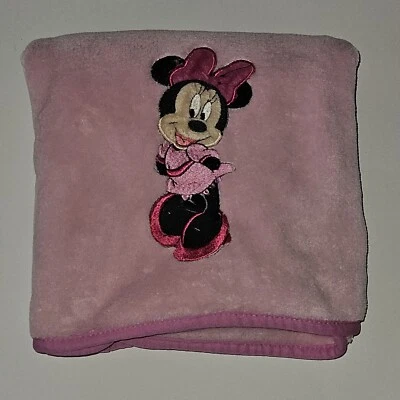Minnie Mouse Disney Baby Pink Fleece  Baby Blanket Lovey SOFT 30" x 40" - Изображение 1 из 4