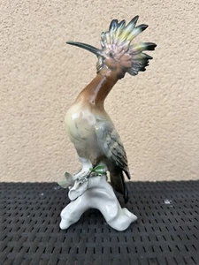 KARL ENS: IMPORTANT SAXON PORCELAIN HOOF BIRD STATUE H=25 cm - Picture 1 of 8