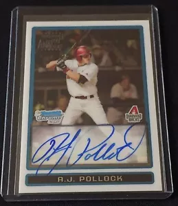 A. J. Pollock DBacks 2009 Bowman cromo #BDPP82 tarjeta de novato automática rC casi nuevo-mt qty - Imagen 1 de 1