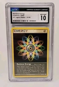 2006 Pokemon Rainbow Energy 81/92 Ex Legend Maker Card Graded CGC Gem Mint 10 💎 - Picture 1 of 5