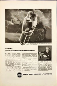 1946 RCA FM Radio Receiver Circuit Vacuum Tube Vintage Print Ad - Picture 1 of 6