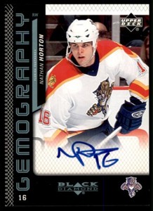 2006-07 Upper Deck Black Diamond Gemography Nathan Horton Auto #G-NH