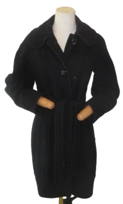 Abrigo largo negro Jessica Simpson con cinturón talla mediana Foto 1 de 4