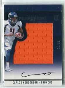 2017 Panini Preferred Carlos Henderson Silhouettes JERSEY RELIC AUTO RC 72/99 - Picture 1 of 1