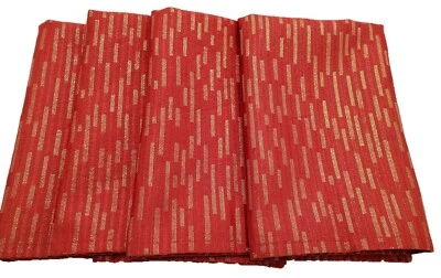 Festive Lurex Micro Stripe Tablecloth or Napkin or Placemat Luxury High Quality - Image 1 of 4