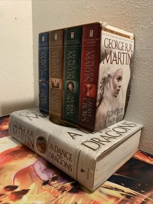 Game of Thrones Series by George R. R. Martin 4-Paperback Box Set & 1 Hardcover - Image 1 of 4