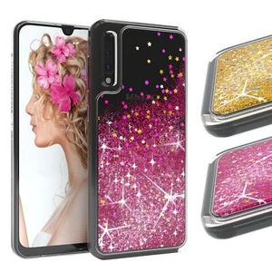 EAZY CASE für Samsung Galaxy A50 / A30s / A50s Glitzer Hülle Flüssig Silikon TPU - Zdjęcie 1 z 9