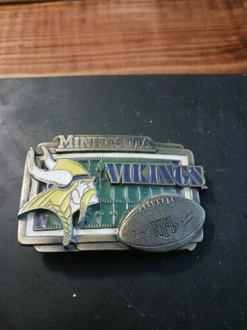 Vintage Minnesota Vikings Belt Buckle Made In USA Cover