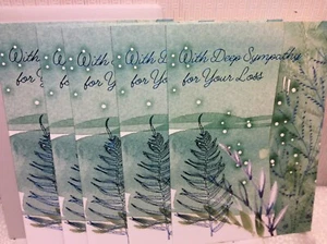 RSVP SYMPATHY GREETING CARD New w/Envelopes LOT 5 “With Deepest Sympathy for..." - Picture 1 of 2