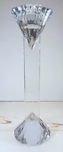 Beautiful Vintage Crystal 10" Tall Candlestick Holder No Chips - Picture 1 of 8