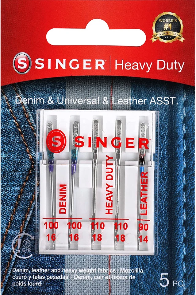 SINGER 04801 Universal Heavy Duty Sewing Machine Needles 5 Count
