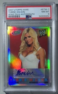 Torrie Wilson Auto 2007 Topps eTopps /867 Refractor PSA 8 Rare WWE Diva #ETW-7 - Picture 1 of 3