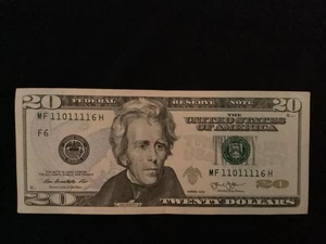 2013 $20 Fancy Serial #, Cir - Picture 1 of 2