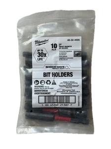 (10) Milwaukee 48-32-4505 Shockwave Magnetic Bit Tip Holders, 3" - Picture 1 of 2