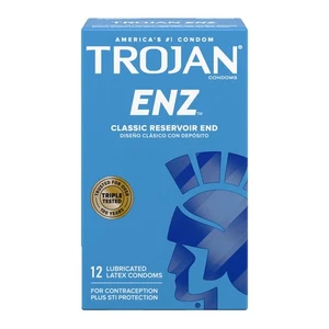 TROJAN ENZ Premium Smooth Lubricated Condoms, 12 Count - Picture 1 of 9